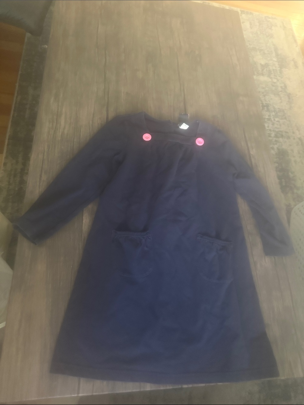 GAP Navy Dress with Pink Accent Buttons